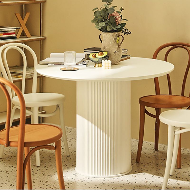 Scandinavian Pedestal Coffee Table Set Round Wooden Coffee Cocktail Table for Living Room