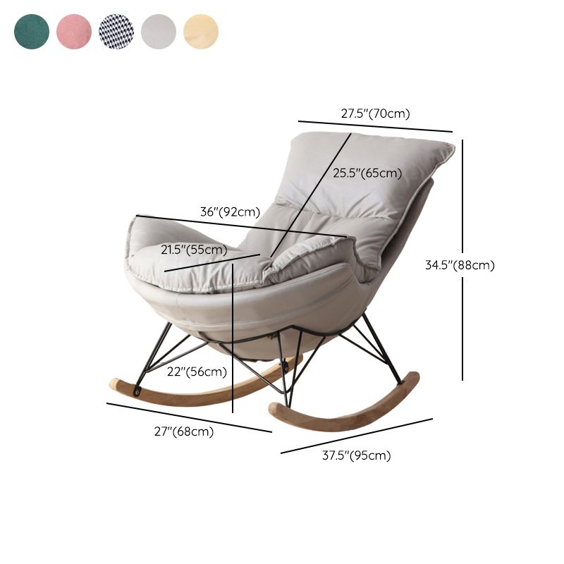 Home Nursery Rocking Chair Modern Simple Style Sofa Rocking Chair