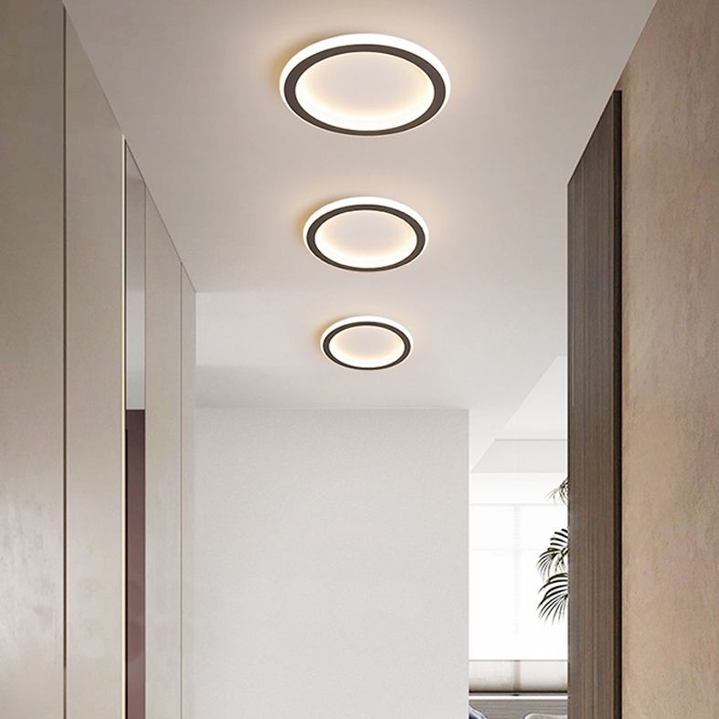 Geometric LED Close to Ceiling Fixtures with Acrylic Shade for Bedroom