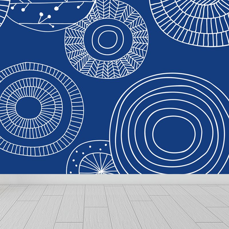 Illustration Flower Wall Mural Decal for House Interior, Soft Color, Made to Measure