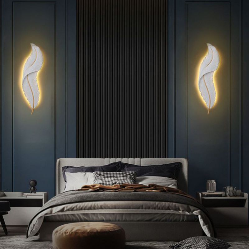 Modern Wall Lamp Household Feather Wall Mount Lighting for Sitting Room