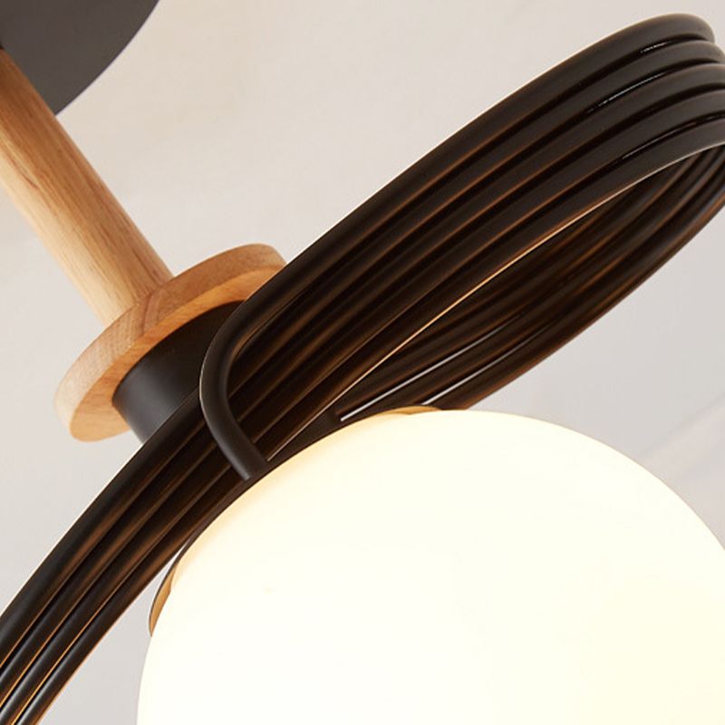 Contemporary Sphere Flush Light Glass Macaron Flush Mount Ceiling Fixture