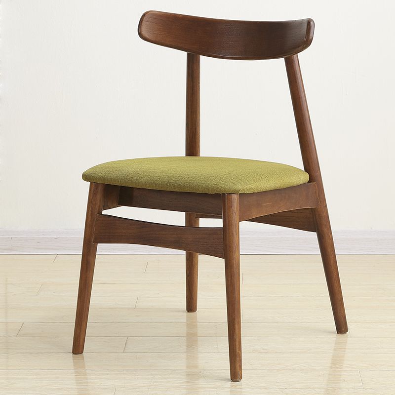 Chaise de salle à manger scandinave en lin, finition mate, chaise de salle à manger à dossier ouvert