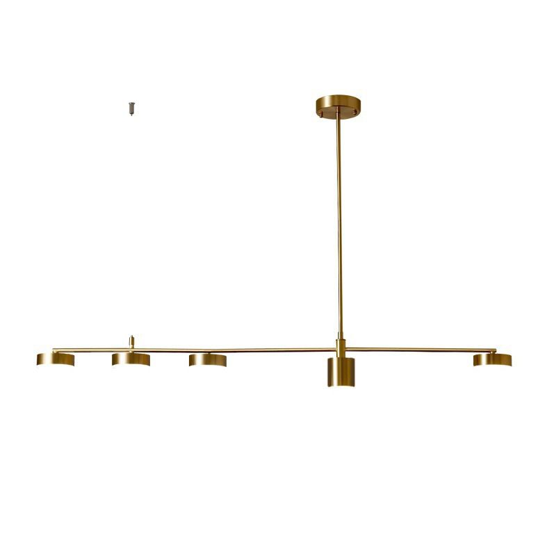 4/5-Light Modernism Golden Ceiling Light Metal Unique Kitchen Island Lighting