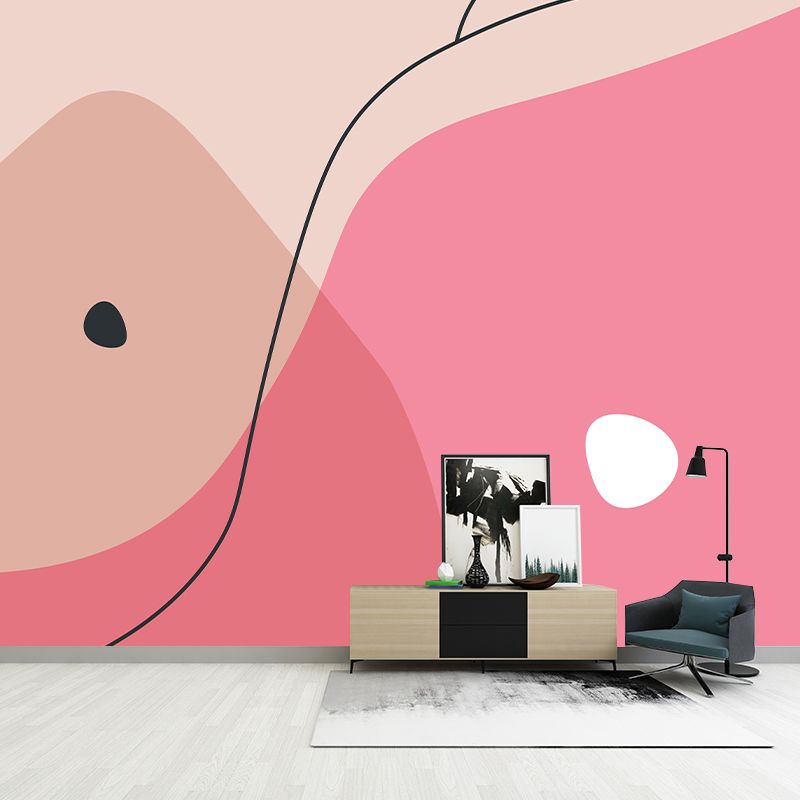 Minimalism Mildew Resistant Wallpaper Illustration Sleeping Room Wall Mural