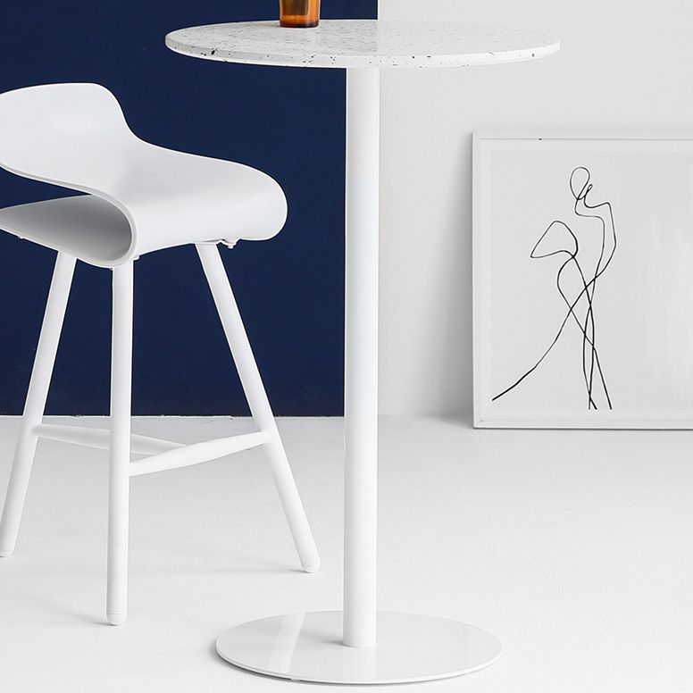 Square and Round  Pedestal Bar Table Modern Outdoor Stone Bar Table