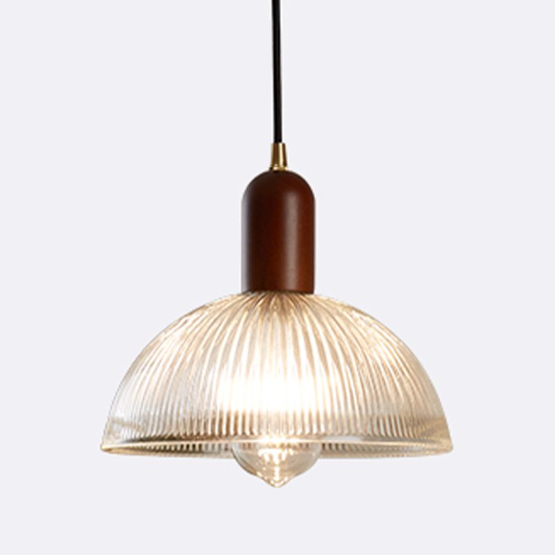 Japaner Stil hängend hängendes, geripptes Glas Einer heller Anhängerlampe für Schlafzimmer