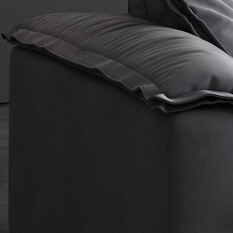 Nordic Stationary Living Room Recessed Arm Pillows Sofa Chaise