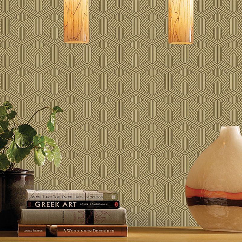 Natural Color Simplicity Wall Covering 57.1 sq ft. Geometries Wallpaper for Bedroom Decoration