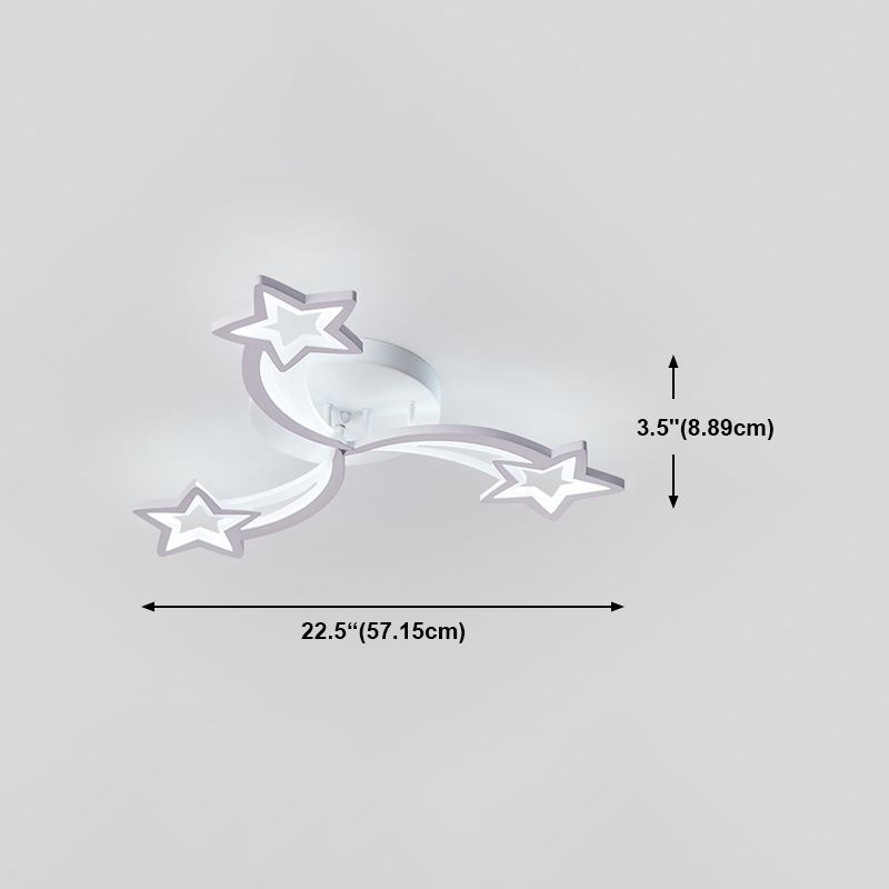 Montaggio di metallo a sfioramento Luce a soffitto LED in stile moderno bianco vicino alla lampada del soffitto