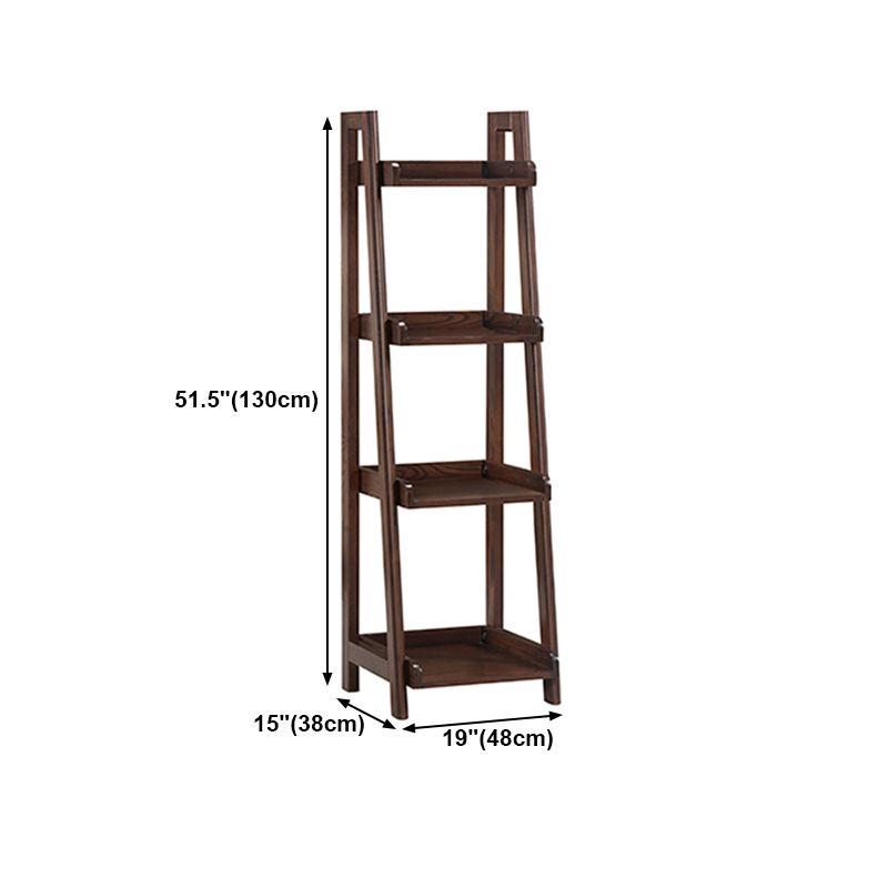 Moderne Style Ladder Bookshelf Massivholzregal Bücherregal für das Studienraum