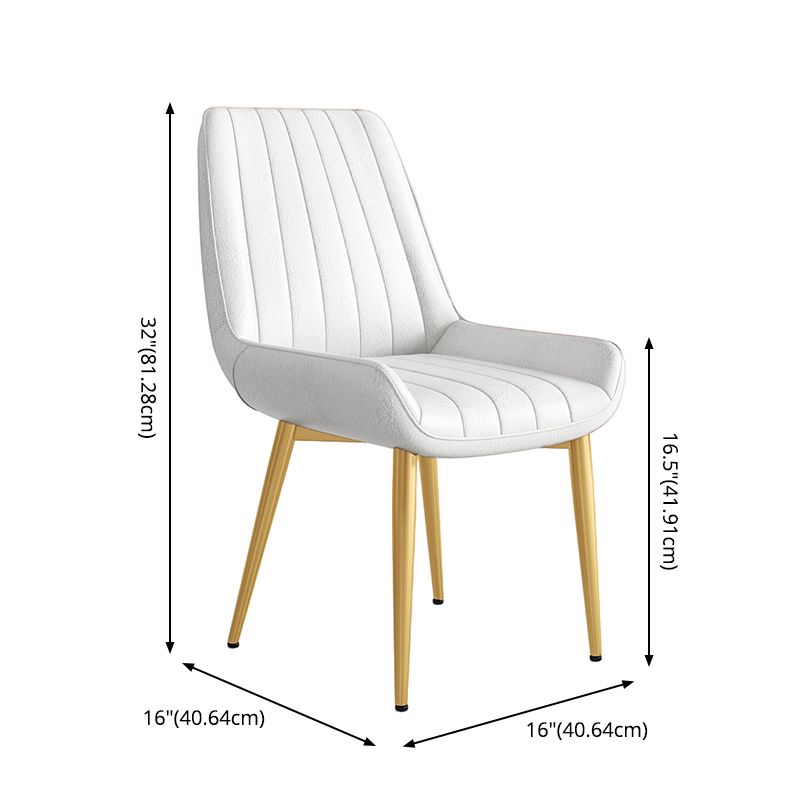 Contemporary Style Marble Table with White Table and 4 Gold Legs Base for Home Use