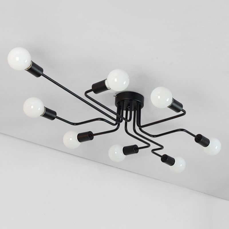 Nordic Ceiling Light Simple Personality Wrought Iron Modern Study Bedroom Living Room Clothing Store Branch Industrial Style Lamps