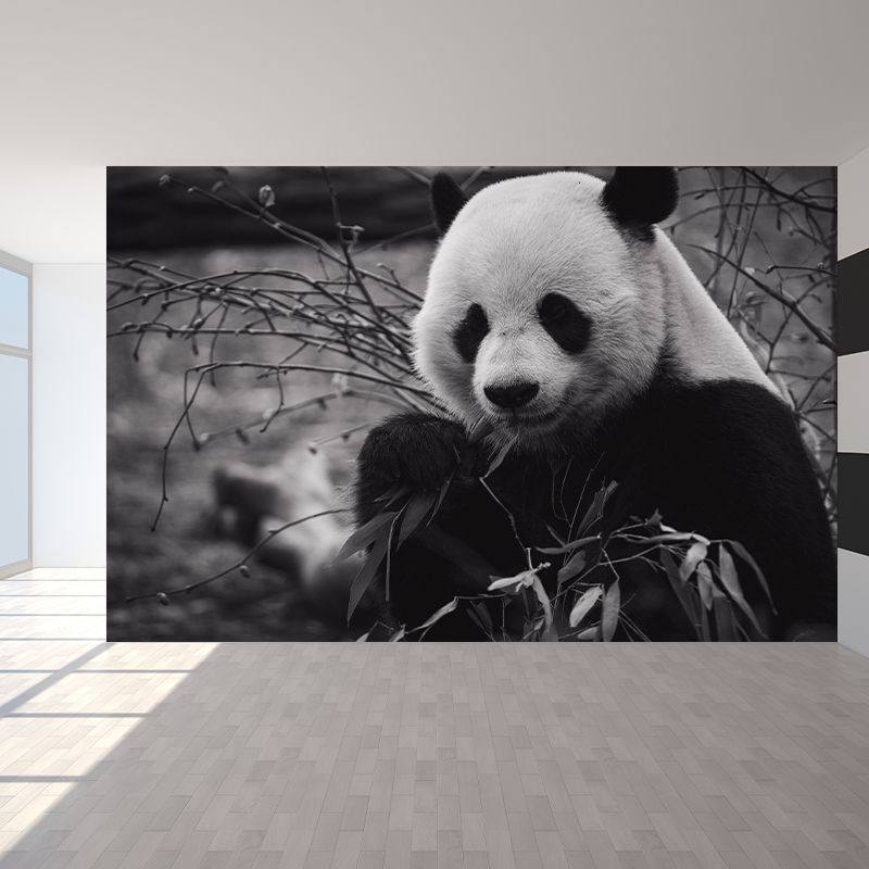 Zebra Customized Wild Animal Wall Mural Mildew Resistant Wallpaper for Room