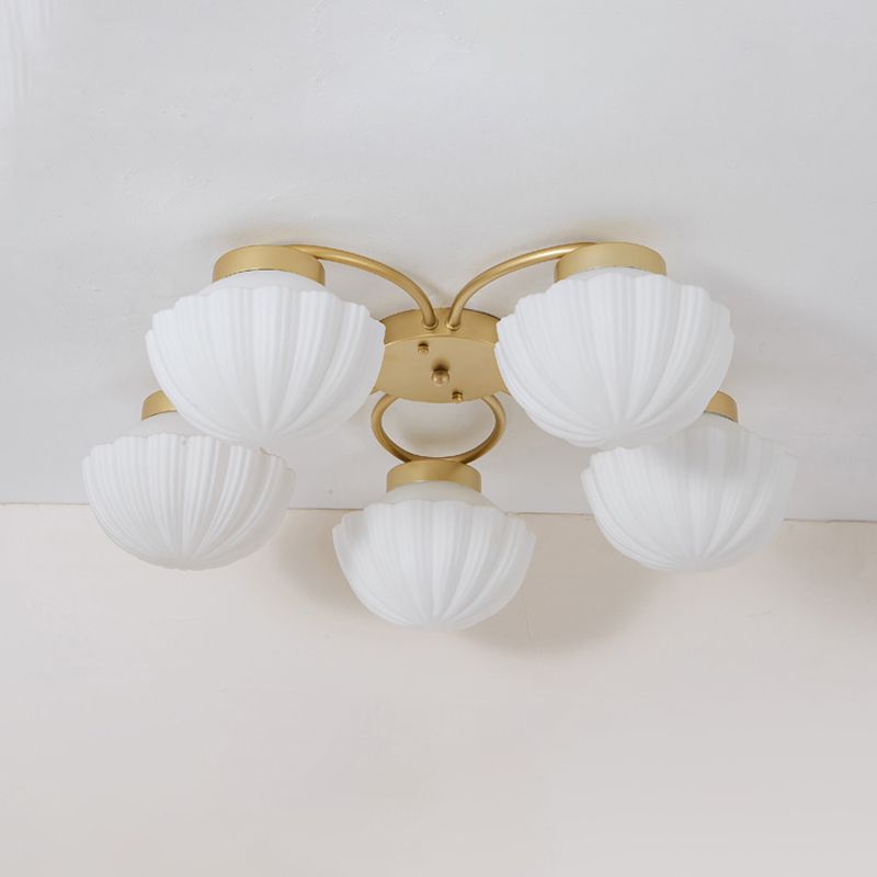 Modern Simple Iron Ceiling Light Hemisphere Shape Ceiling Lamp for Bedroom