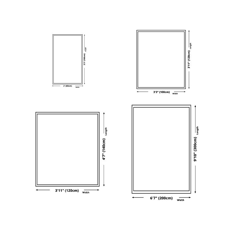 Modern Floral Print Rug Polyster Rug Stain Resistant Indoor Rug for Living Room