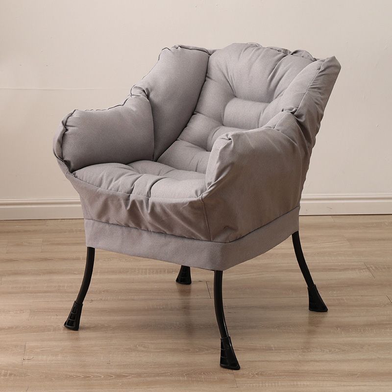 29.52"W*27.55"D Cotton Blend Arm Chair with Basic Four Black Legs