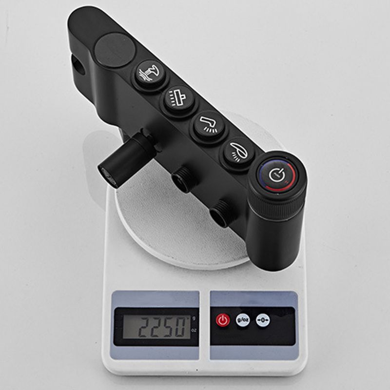 Modern Volume Control Shower Dual Shower Head Square Shower Faucet with Massage Jets