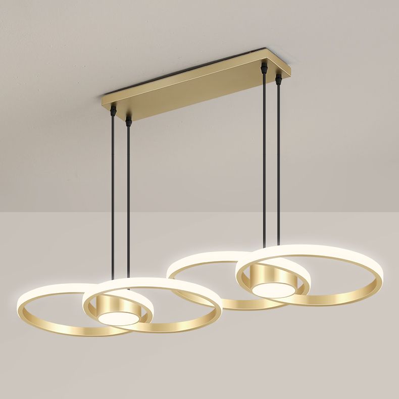 Einfachheit Ring geformtes Insel LED -LED Pendellicht für Wohnzimmer Esszimmer