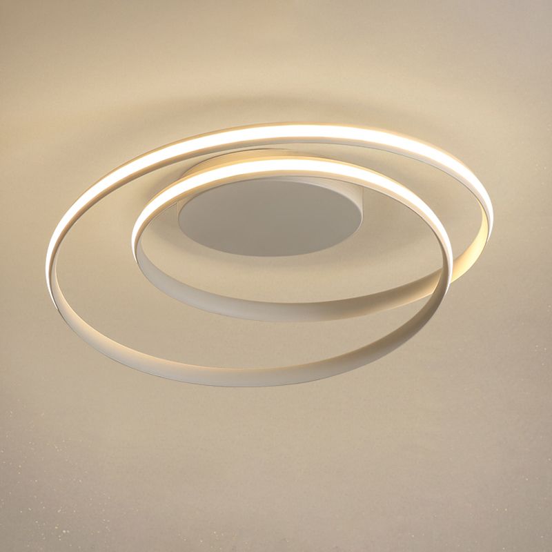 Plafonnier LED à encastrer Twisting Simplicity Lampe à encastrer en aluminium noir/blanc en lumière chaude/blanche/3 couleurs pour maison de location