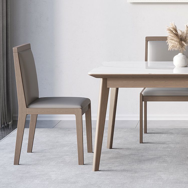 Modern Style Dining Table Sintered Stone 4 Legs Table for Home