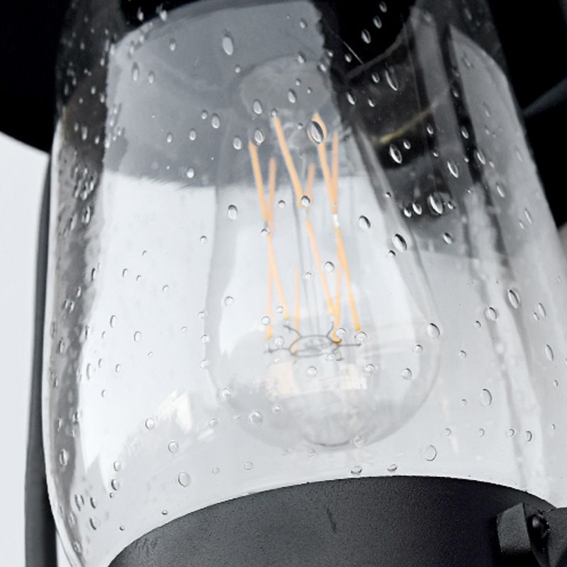 1 lampadario armato montato a parete lampada vintage neri limpidi limpidi sedute di vetro