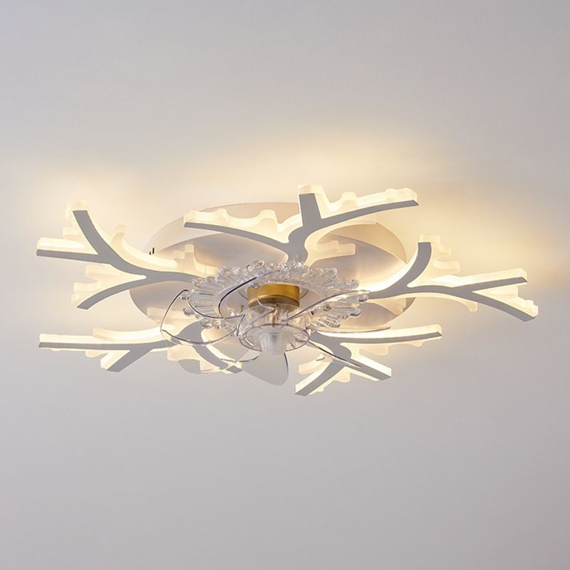 Multi Light Ceiling Fan Lighting Modern Style Metal Ceiling Fan Light for Dining Room