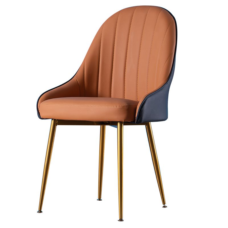 Glam – chaise de salle à manger à dossier solide, avec 4 pieds en métal, pour usage domestique