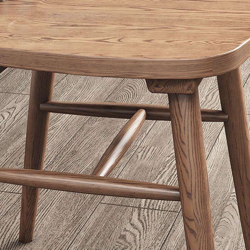 Wood Kitchen Dining Side Chair Slat Back Side Chair in Natural