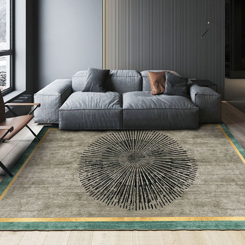 Minimalist Indoor Rug Washable Carpet Polyester Stain Resistant Area Rug for Living Room