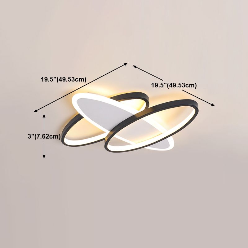 Plafonnier géométrique en métal plafonnier LED moderne pour salon