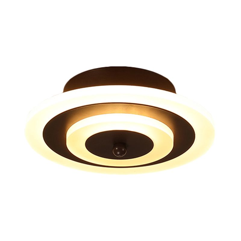 Wit/Koffie LED Gang Plafondlamp Eenvoudig Acryl Rond/Vierkant Inbouwverlichting in Warm/Wit/Natuurlijk Licht