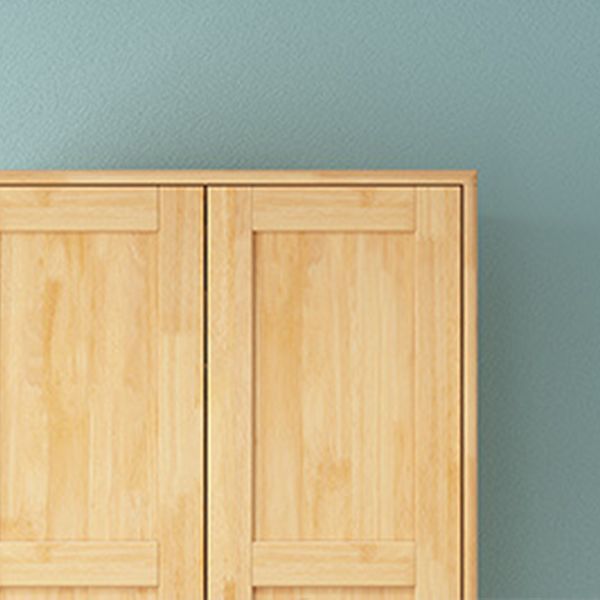 Bedroom Hinged Door Cabinet Traditional Rubberwood Storage Cabinet