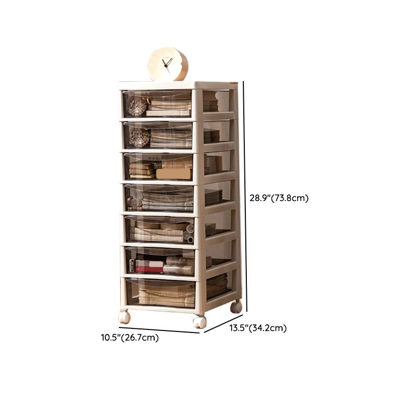 Modern Vertical Filing Cabinet Transparent Plastic Drawers File Cabinet