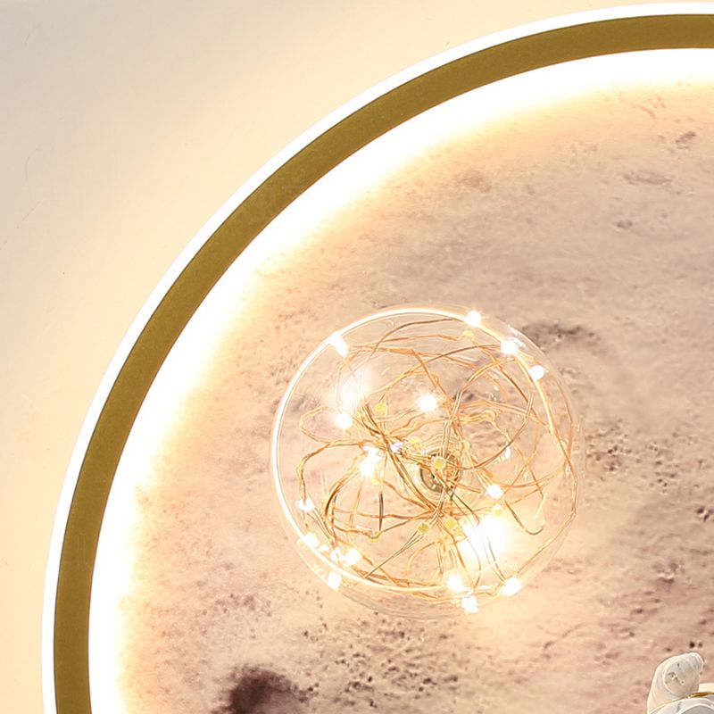 LED Acrylic Shaded Ceiling Light Children Flush Mount Lighting for Foyer