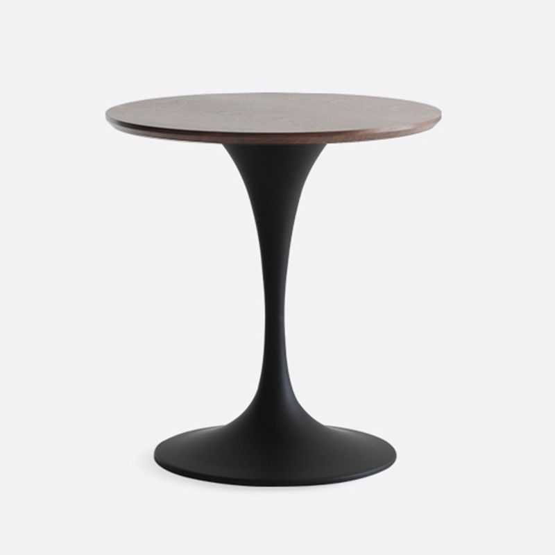 Contemporary Solid Wood Round Shape Dining Table Kitchen Standard Dining Table with Pedestal Base