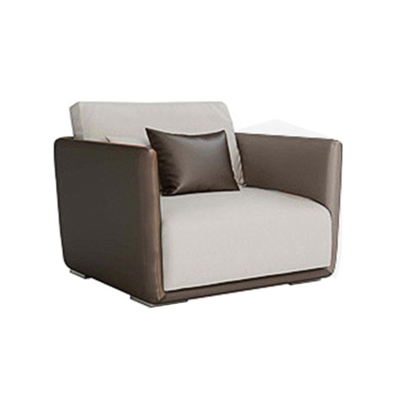 Modern Style Solid Wood Base Latex/sponge Cushion Rectangular Sofa