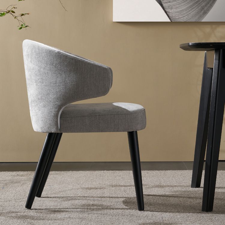 Fauteuils de salle à manger contemporains en bois, chaise d'appoint à oreilles pour usage domestique (Ensemble de 2)