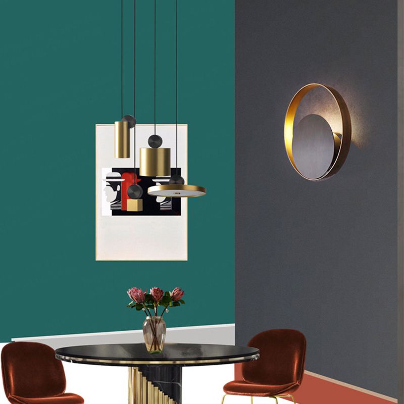 Postmodern Wall Lamp 1-Light Wall Mount Lamp with Metal for Living Room