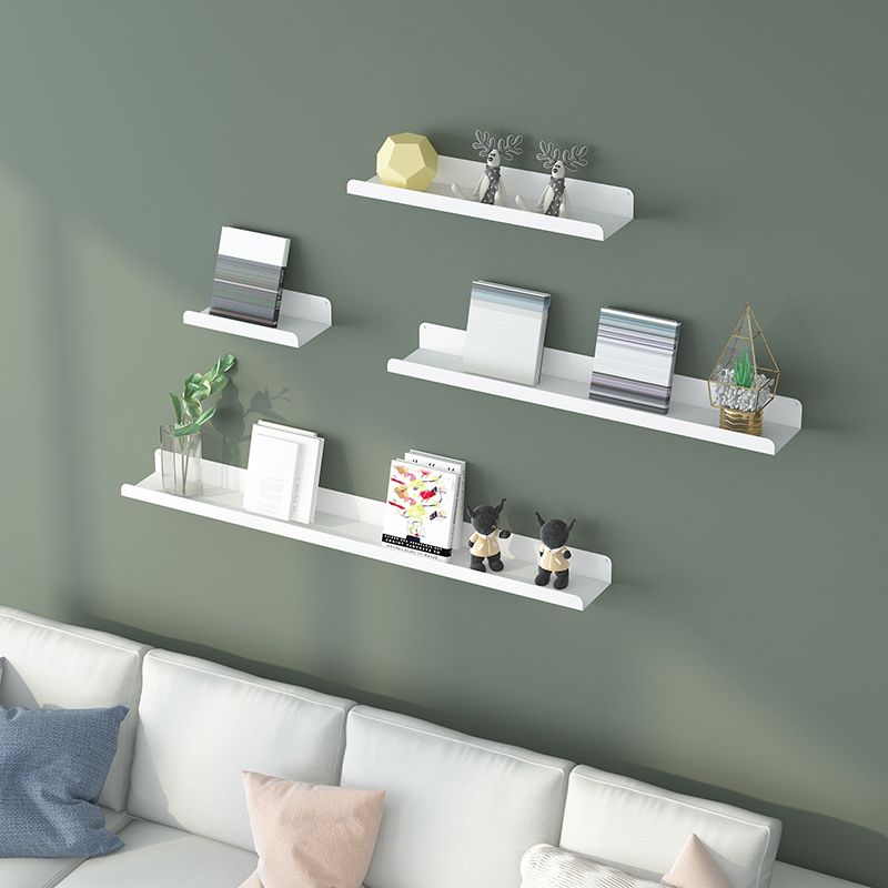 Metal Closed Back Bookcase Floating Glam Wall Mounted Bookshelf