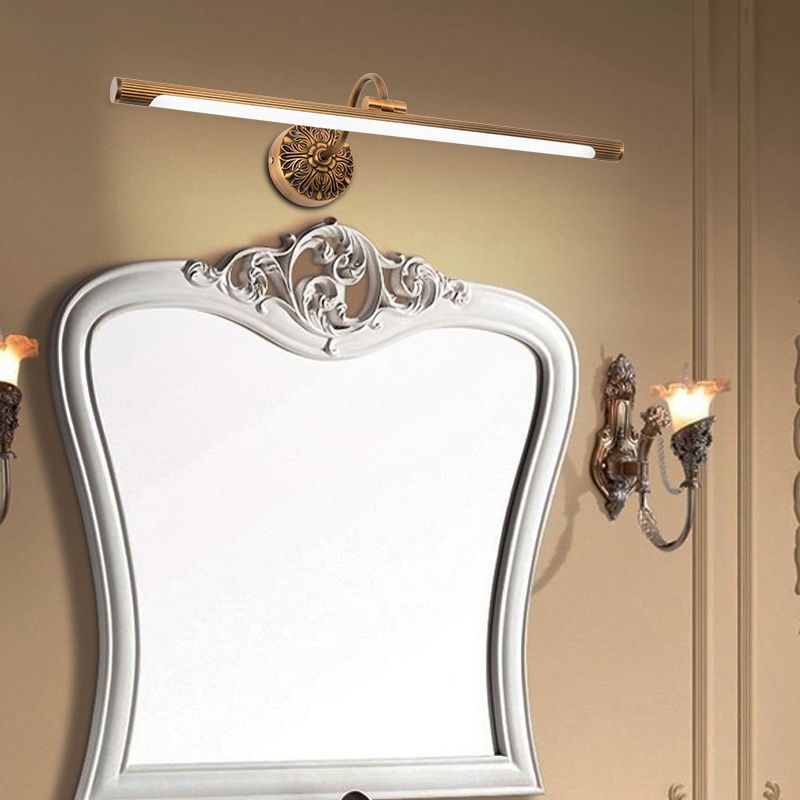 Linear Wall Sconce Lights Mid Century Metal 1 Light Sconce Light Fixture for Bathroom