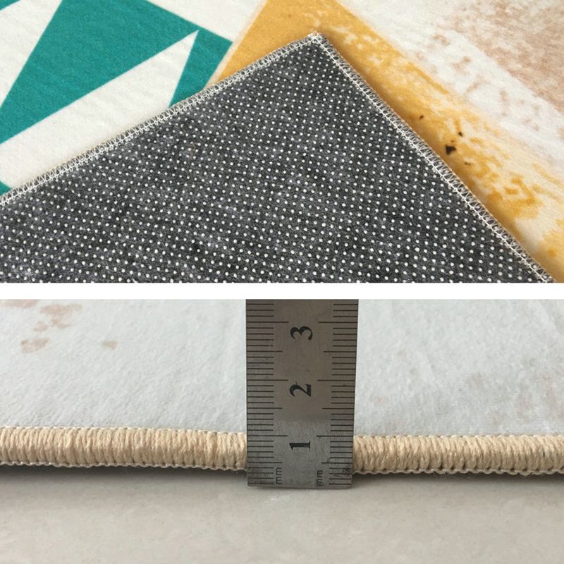 Nordic Area Carpet Contemporary Rug Washable Stain Resistant Polyester Rug for Home Decor