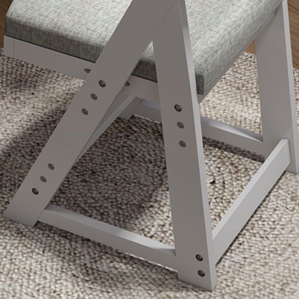 Contemporary Dining Chair Open Back Dining Armless Side Chair with Wooden Legs