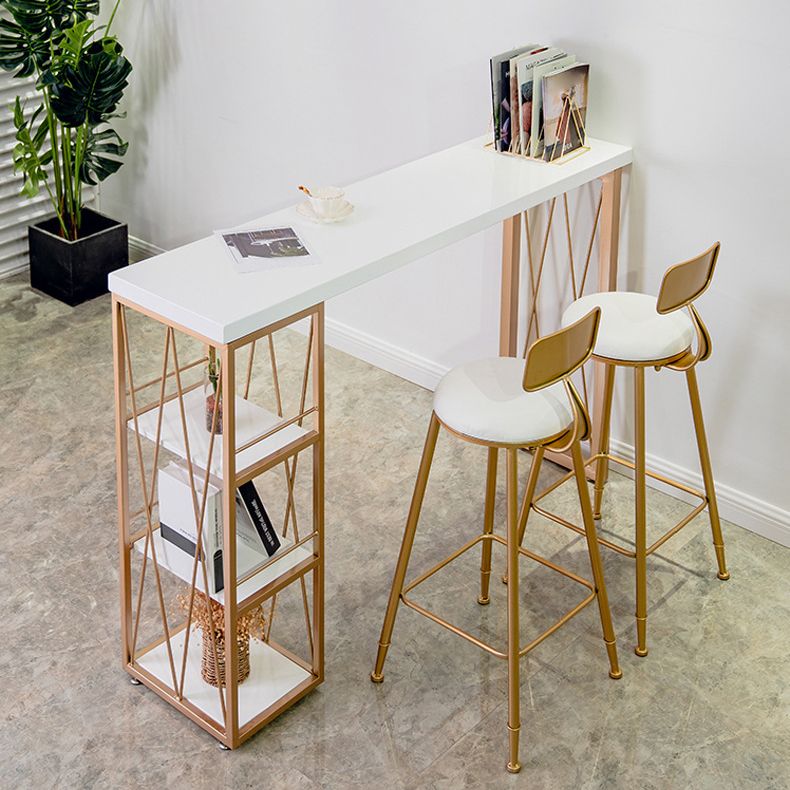 Glam Wood Bar Table Set 1/2/3 Pieces Rectangular Counter Set for Home