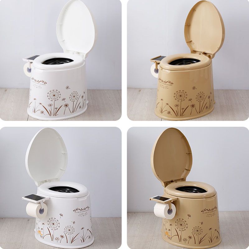 Modern Plastic Toilet Floor Mounted Toilet Bowl with Seat for Washroom