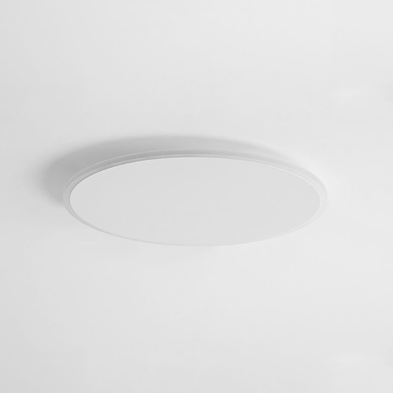 Plafonnier LED en acrylique blanc, de style moderne et concis, en fer laqué, circulaire, encastré