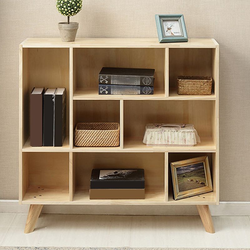 Modern Style Standard Bookcase Wooden Closed Back Bookshelf for Home Office