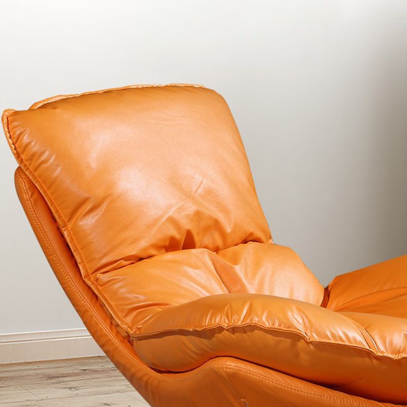 26.77" L x 37.40" W x 32.28" H Armless Upholstered Lounge Chair with Ottoman for Bedroom