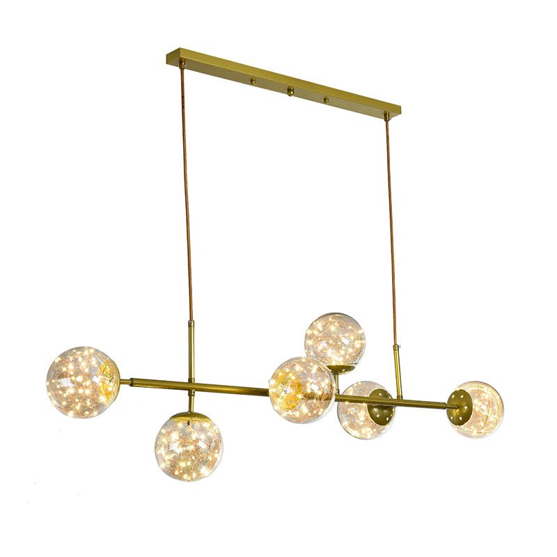 Glass Ball Island Lighting Fixture Contemporary Pendant Lighting Fixture