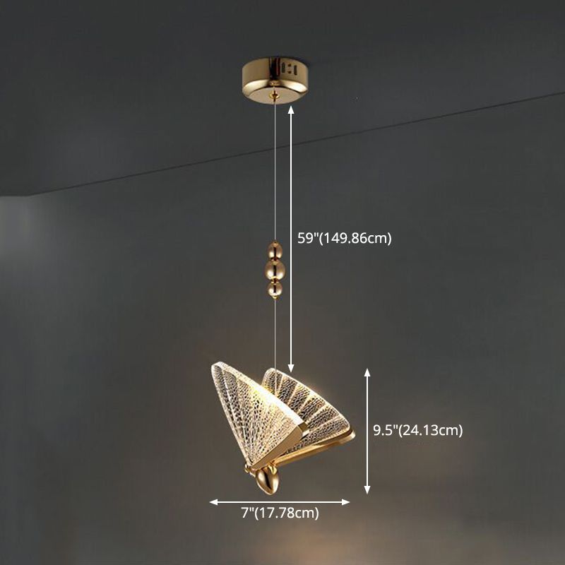 Luxurious Butterfly Style Hanging Ceiling Light, Acrylic Integrated LED Light Pendant Lighting